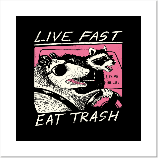 Live Fast! Eat Trash! Wall Art by Vincent Trinidad Art